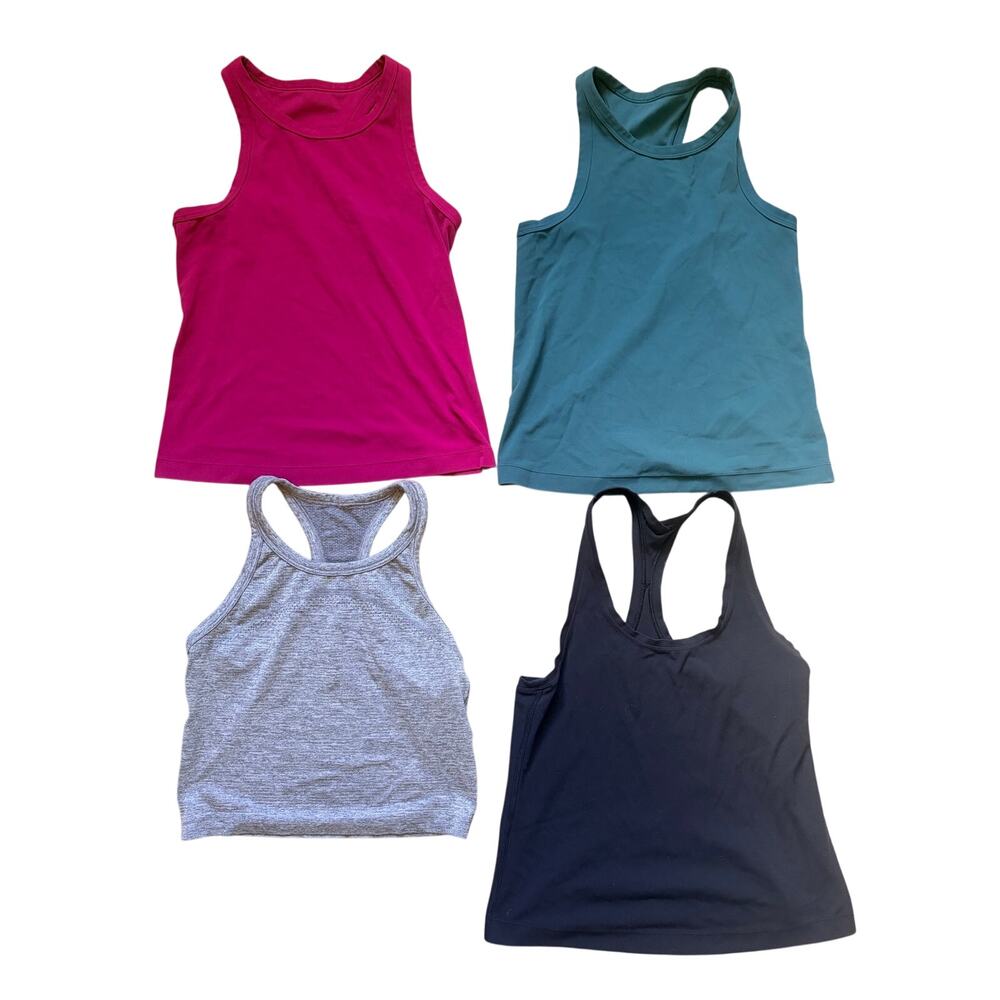 Lululemon Tank Top Lot of 4 Approx Size 6 8 Racerback Athletic Used